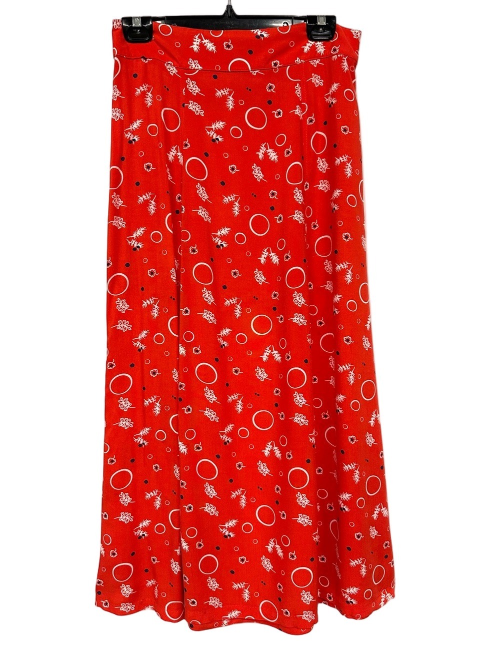 Free People Danny Jane Red Print A-Line Maxi Skirt Size 6 Whimsical